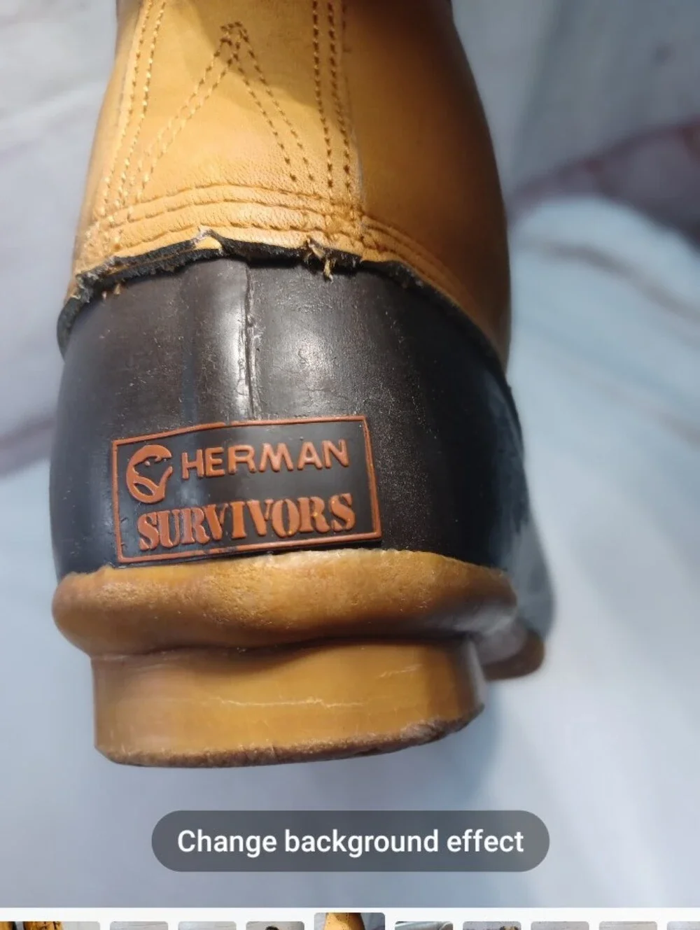 Vintage Herman Survivors duck boots in size 11 with genuine sheep fur lining